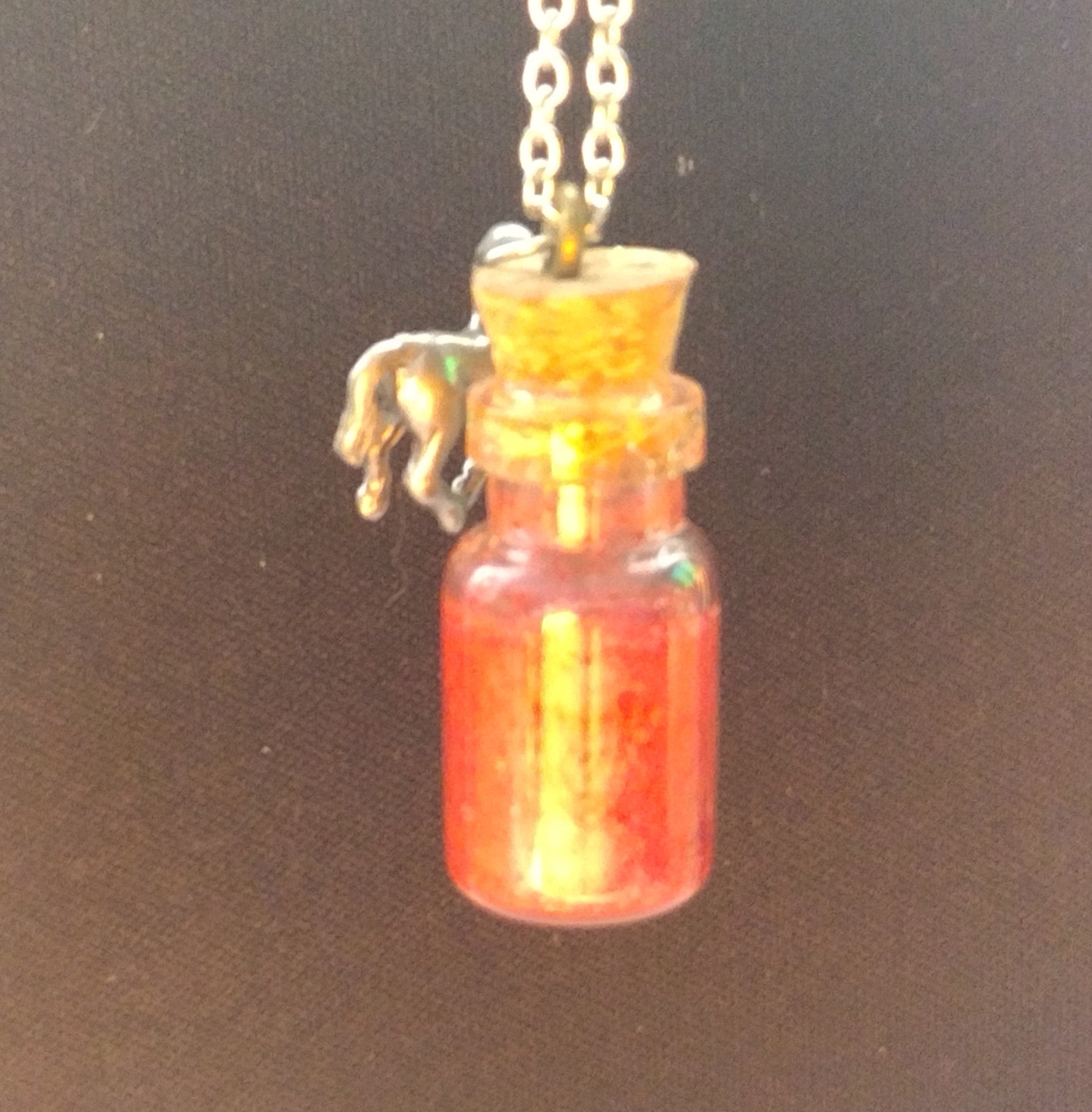 resin potion bottle necklace
